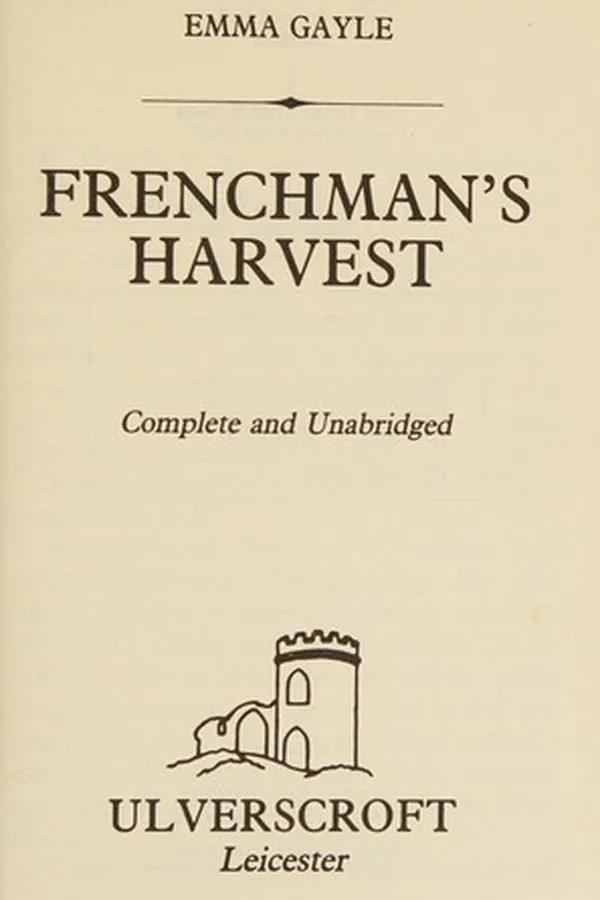 Cover of Frenchmans Harvest