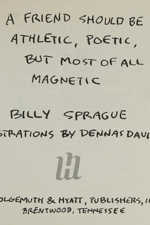 Capa de A friend should be athletic, poetic, but most of all, magnetic