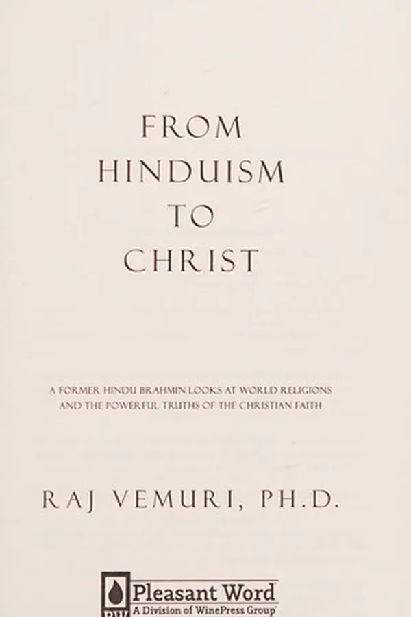 Capa de From Hinduism to Christ