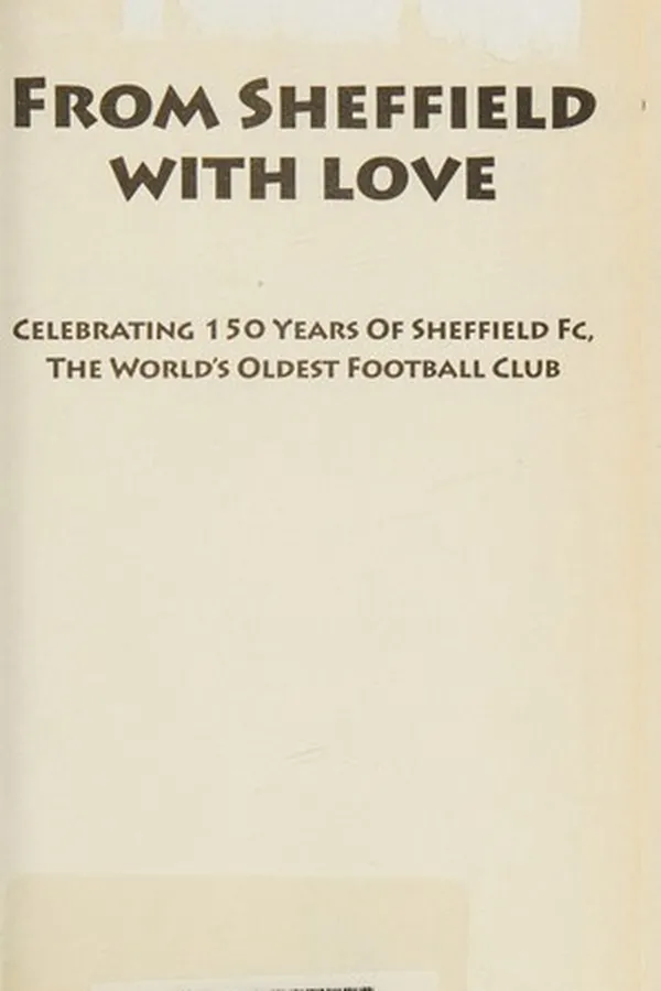 Capa de From Sheffield with Love