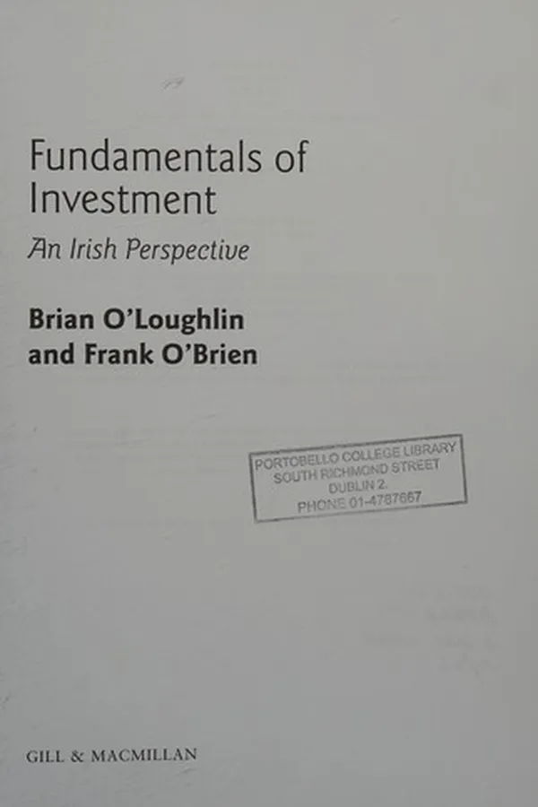 Capa de Fundamentals of Investment