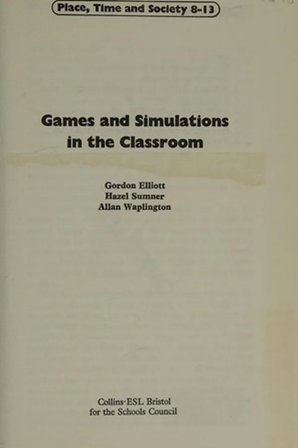 Capa de Games and simulations in the classroom