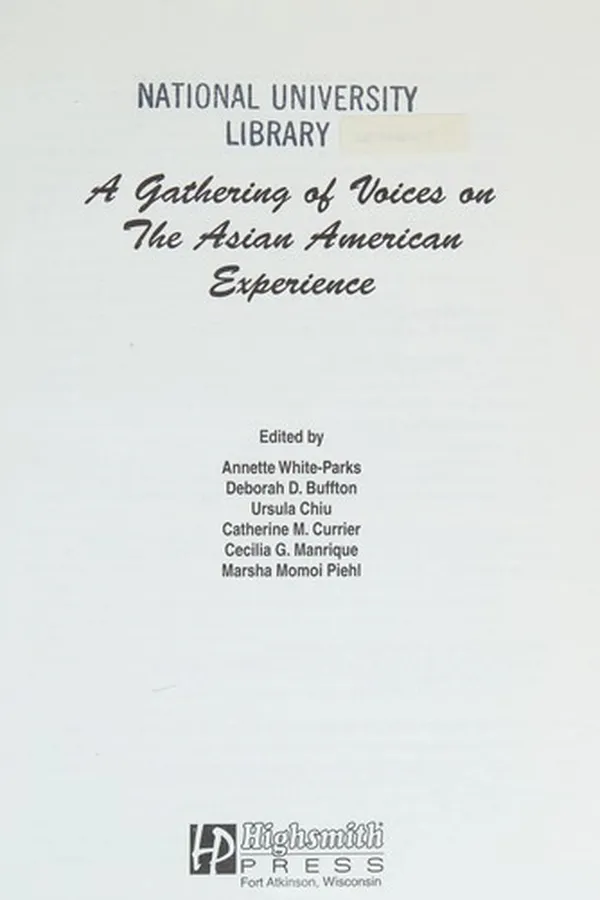 Capa de A gathering of voices on the Asian American experience