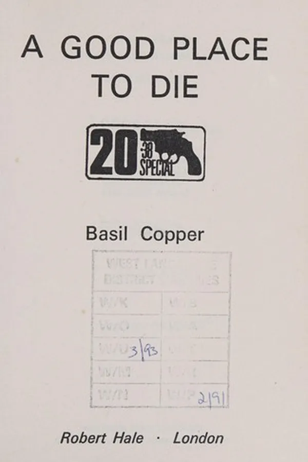 Capa de A good place to die