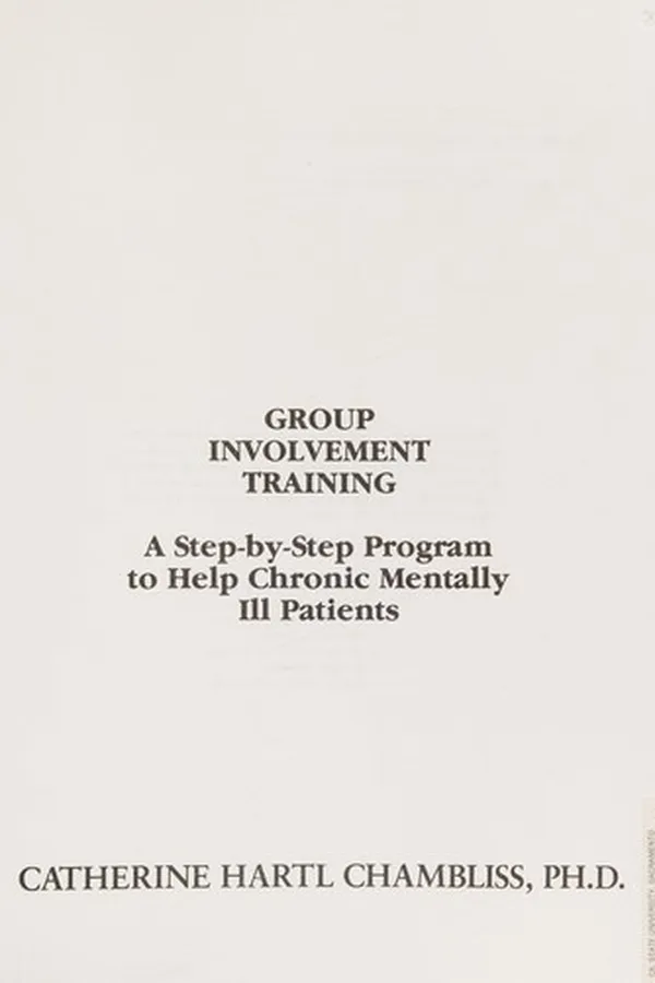 Cover of Group involvement training