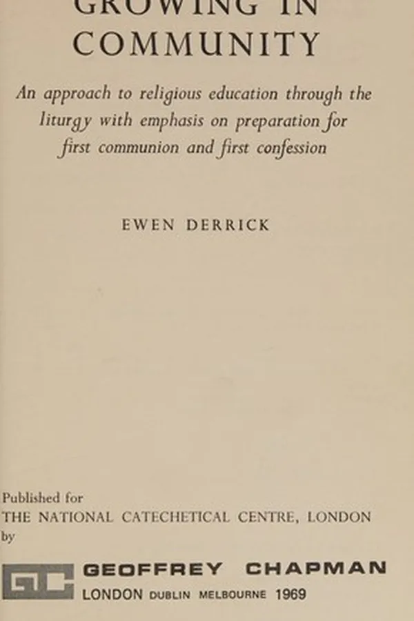 Cover of Growing in community