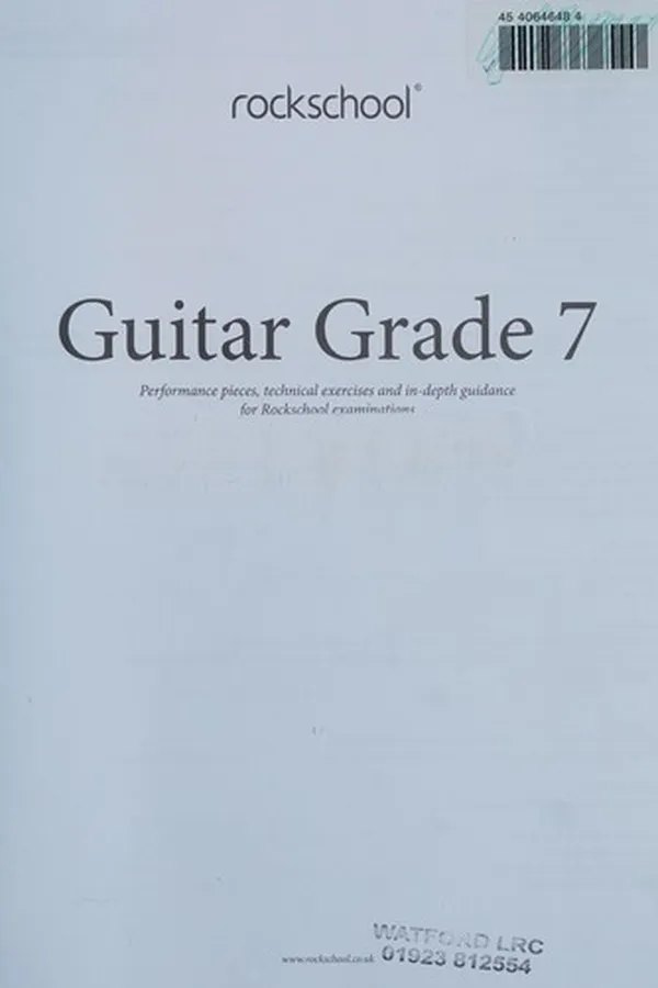 Capa de Rockschool Guitar Grade 7 (2012-2018)