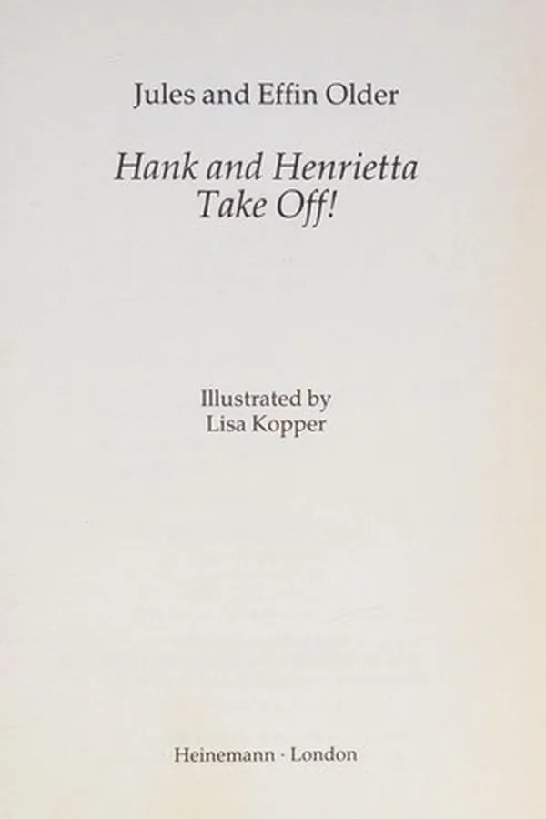 Capa de Hank and Henrietta Take Off
