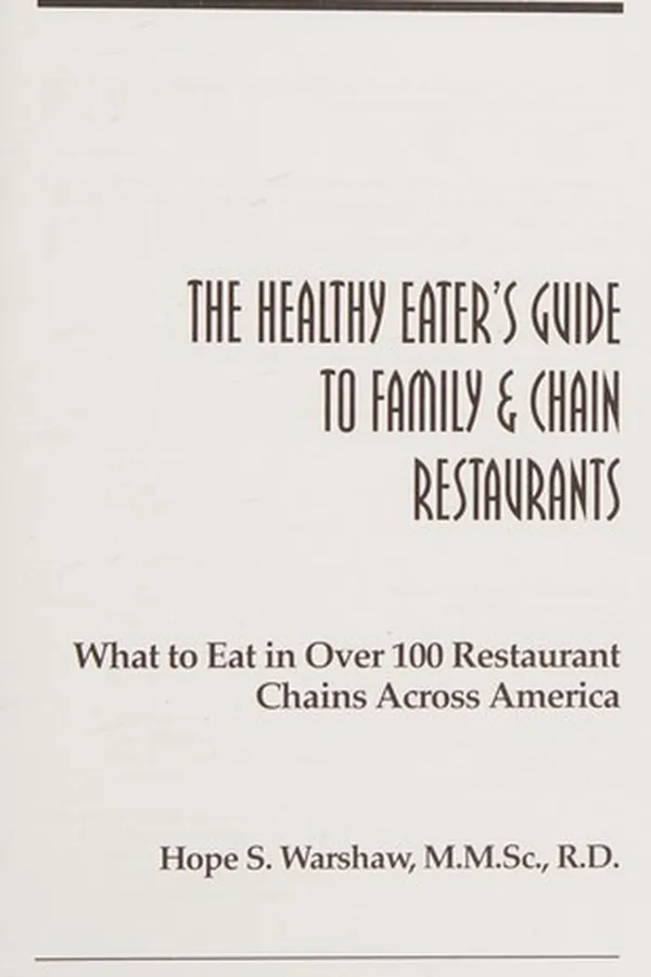 Capa de The healthy eater's guide to family & chain restaurants