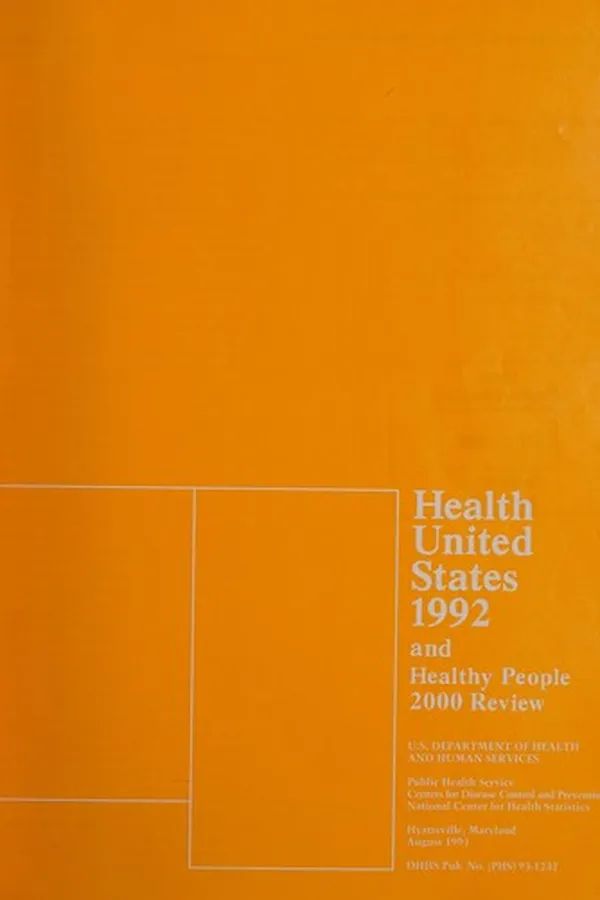 Capa de Health United States 1992 and Healthy People 2000 Review