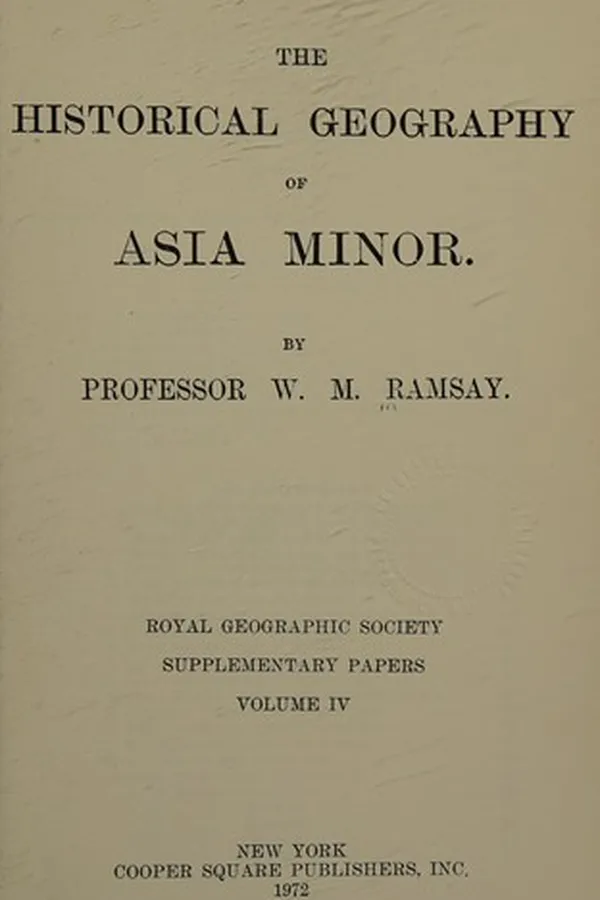 Capa de The historical geography of Asia Minor