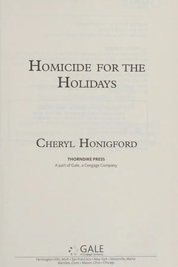 Capa de Homicide for the holidays