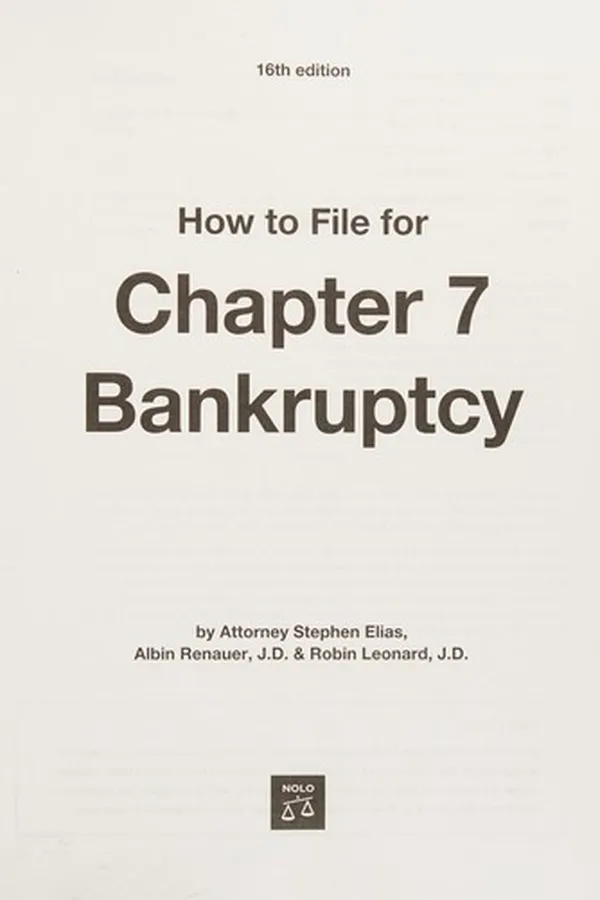 Capa de How to file for Chapter 7 bankruptcy