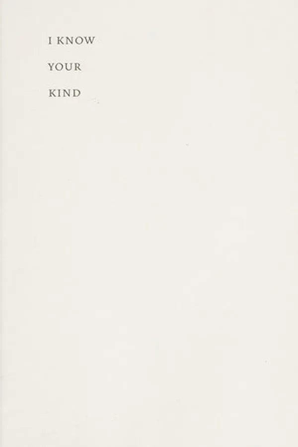 Capa de I know your kind