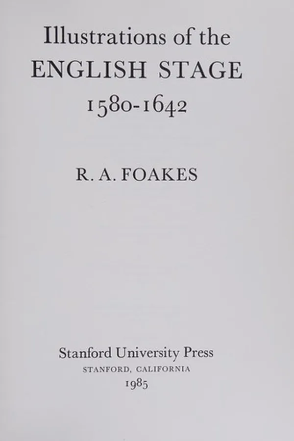 Capa de Illustrations of the English stage, 1580-1642