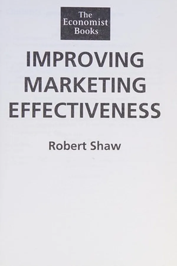Capa de The Economist Improving Marketing Effectiveness