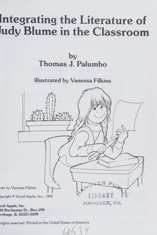 Capa de Integrating the Literature of Judy Blume in the Classroom