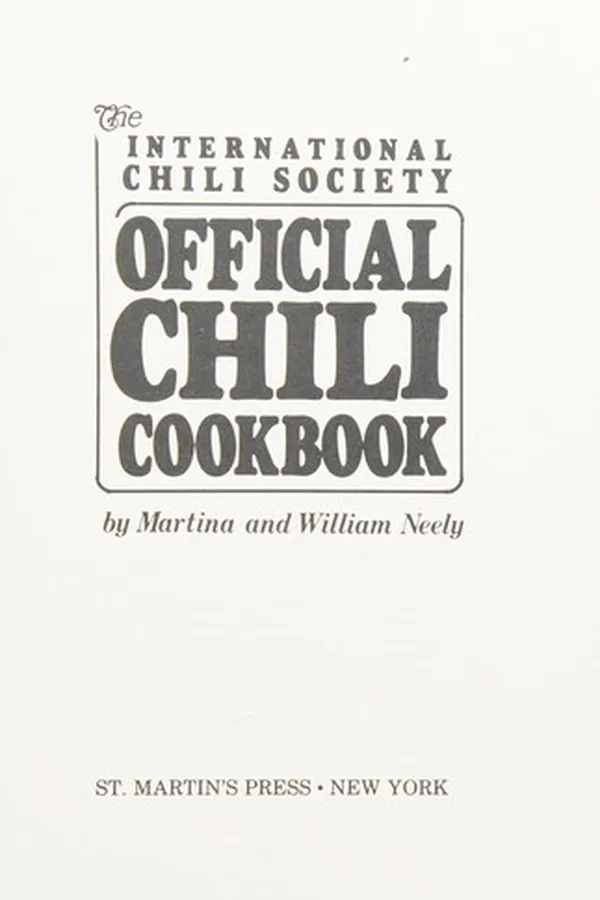 Capa de The International Chili Society official chili cookbook