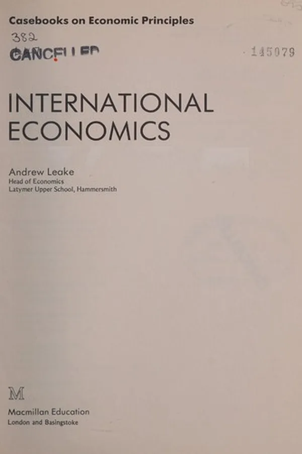 Capa de International Economics