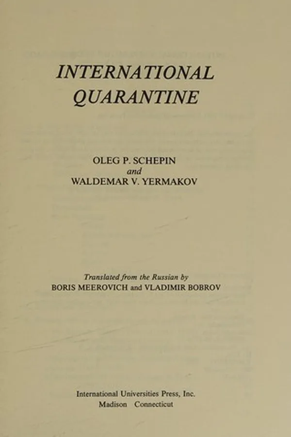 Capa de International quarantine
