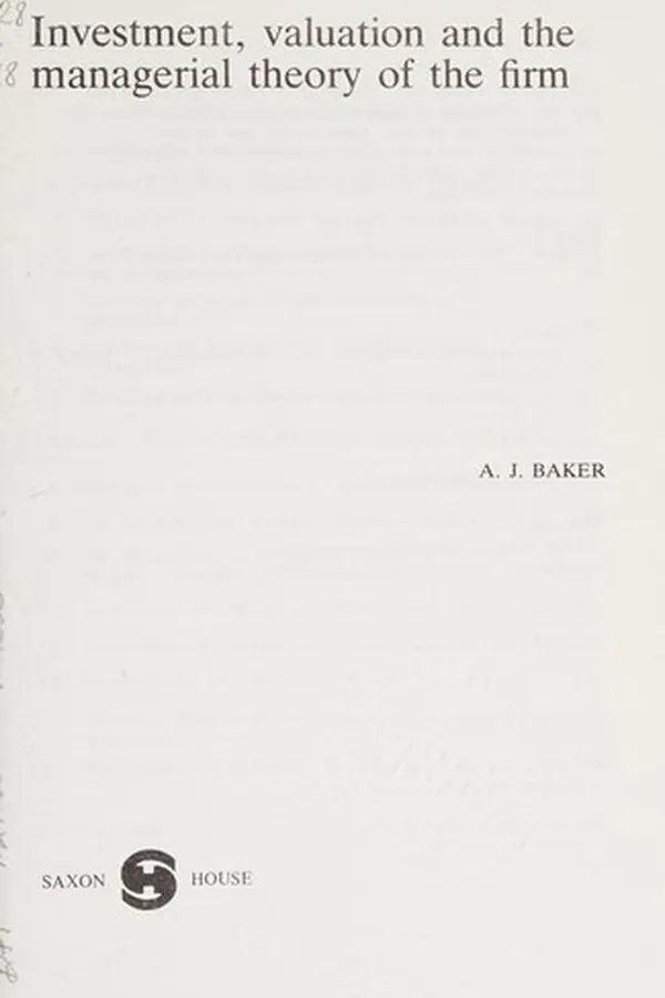 Capa de Investment, valuation, and the managerial theory of the firm