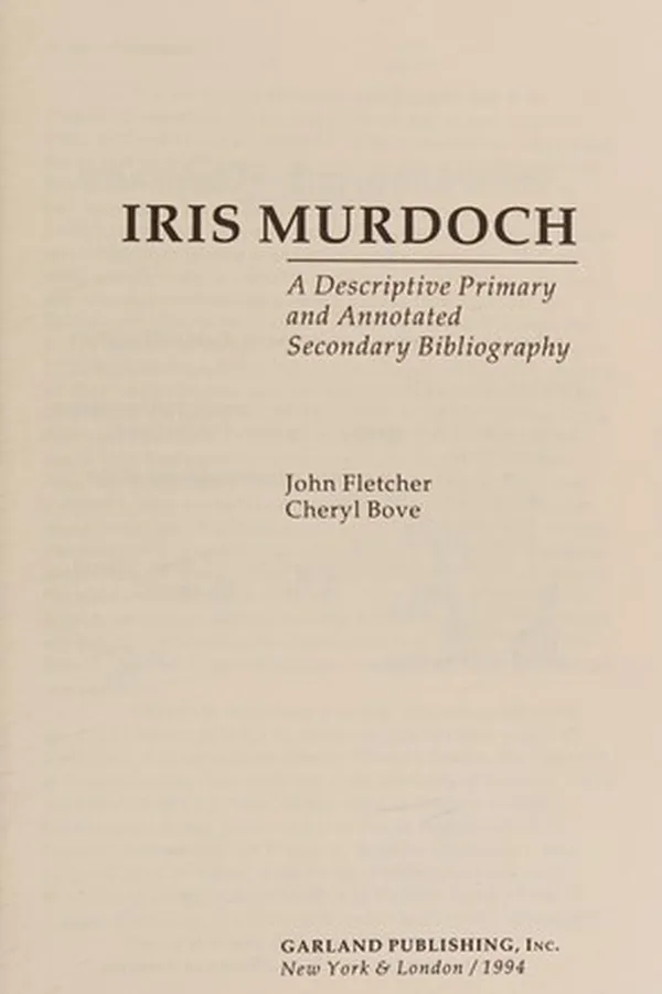 Capa de Iris Murdoch