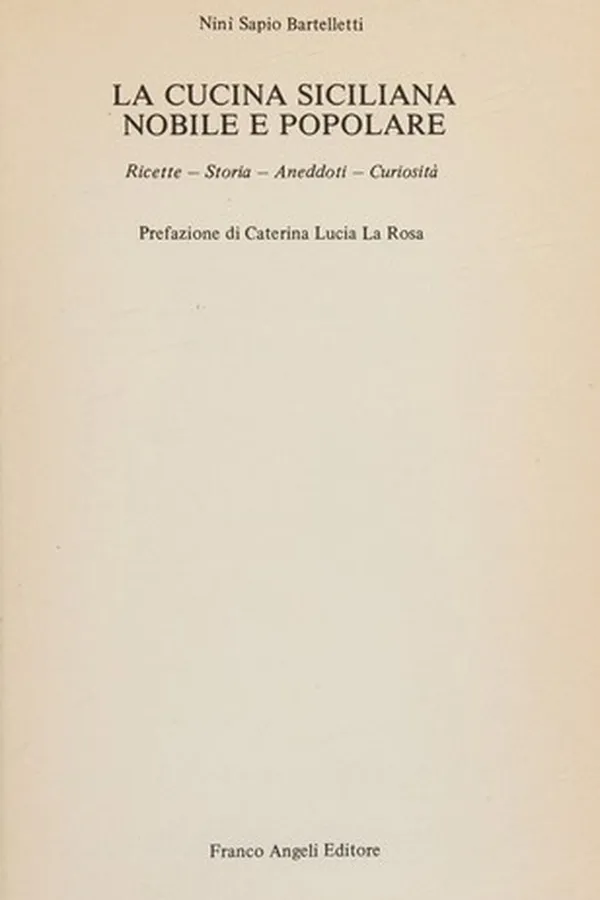 Capa de La cucina siciliana nobile e popolare
