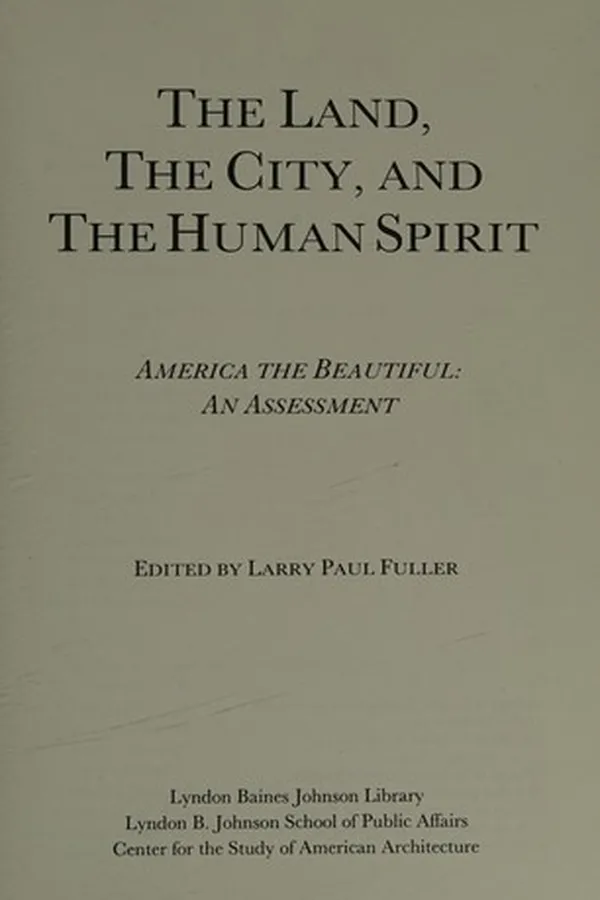 Capa de The Land, the city, and the human spirit