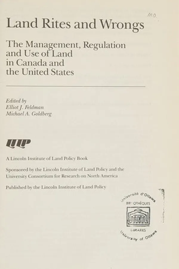 Capa de Land rites and wrongs