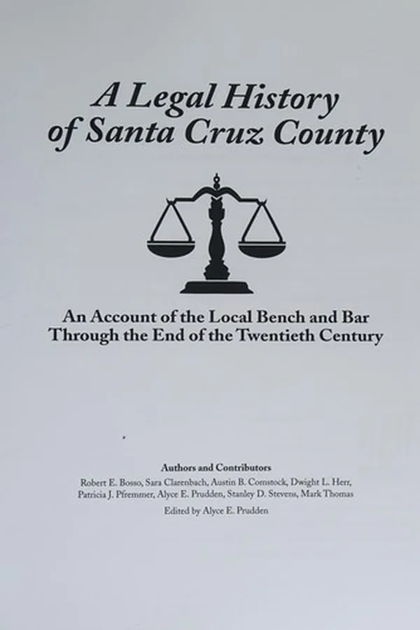 Capa de A legal history of Santa Cruz County