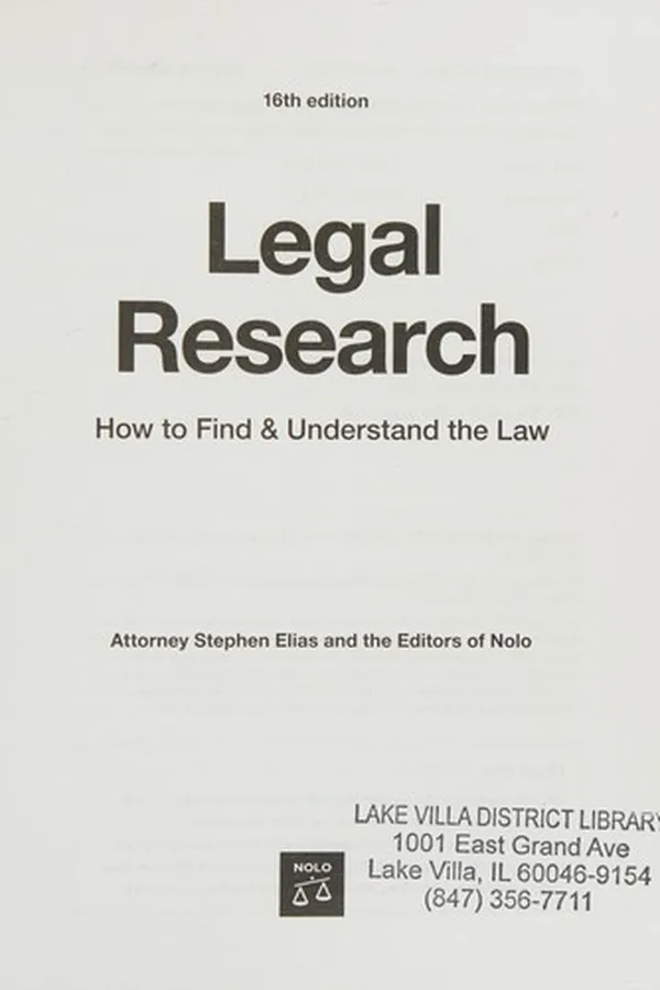 Capa de Legal research