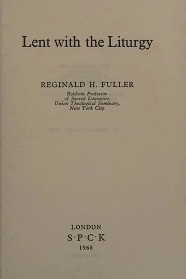 Capa de Lent with the Liturgy