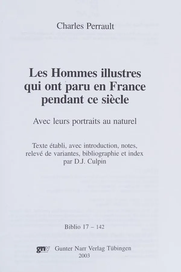 Capa de Les hommes illustres qui ont paru en France pendant ce siècle