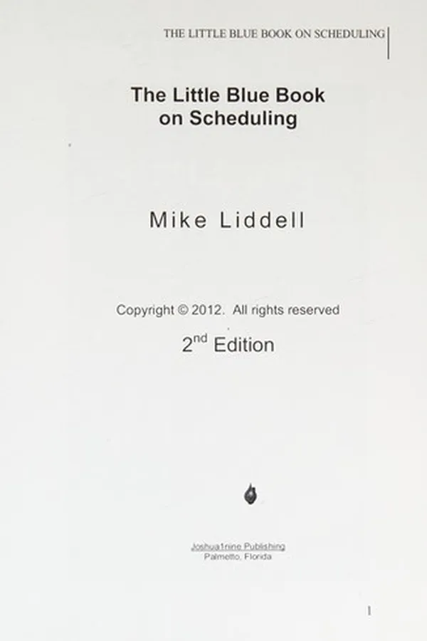 Capa de The Little Blue Book On Scheduling