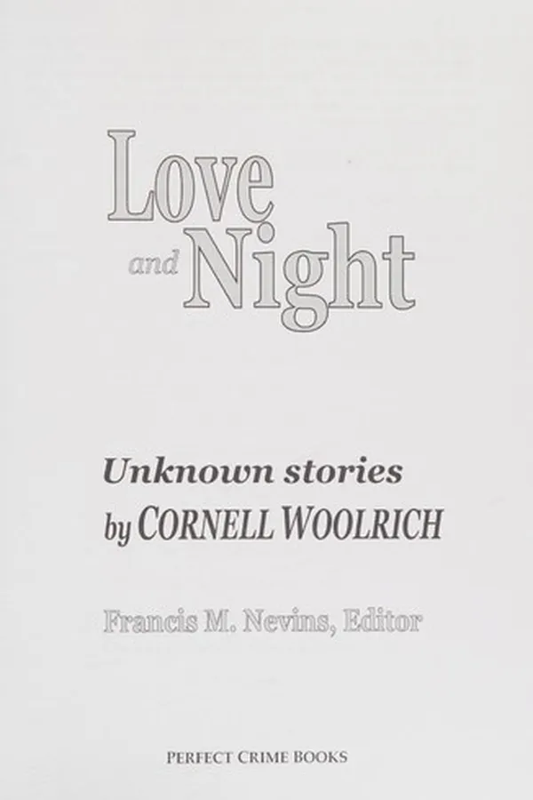 Capa de Love and night