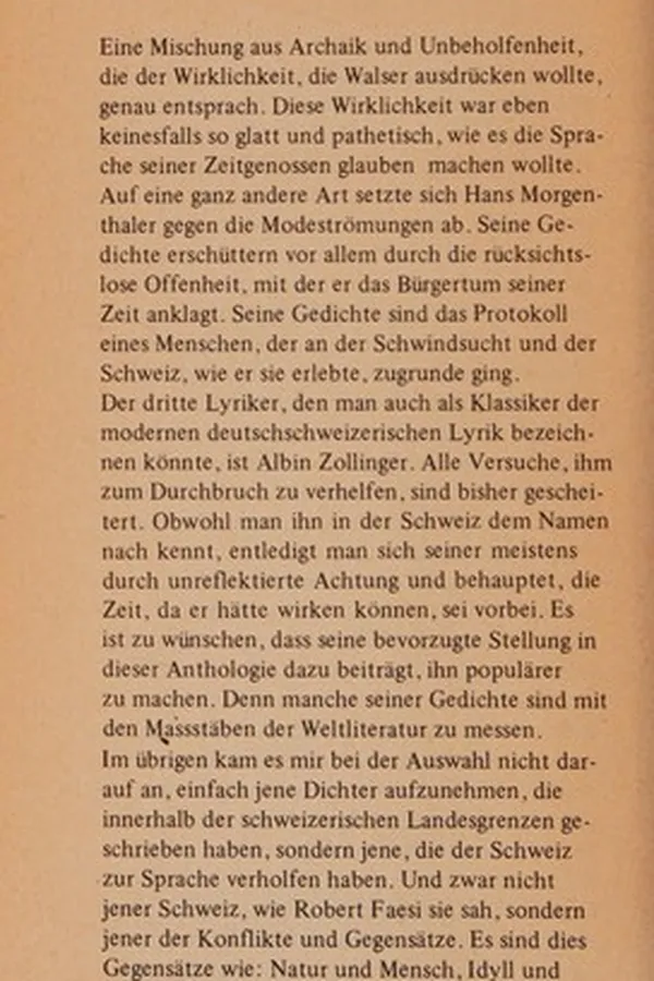 Capa de Lyrik aus der Schweiz