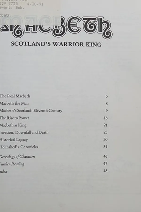 Capa de Macbeth