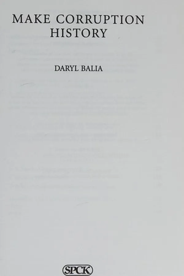 Capa de Making Corruption History