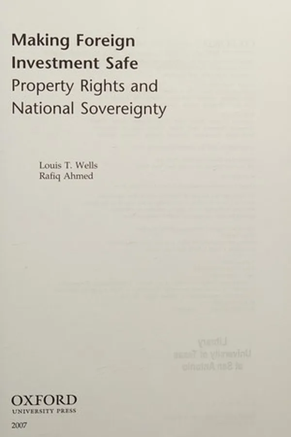 Capa de Making foreign investment safe