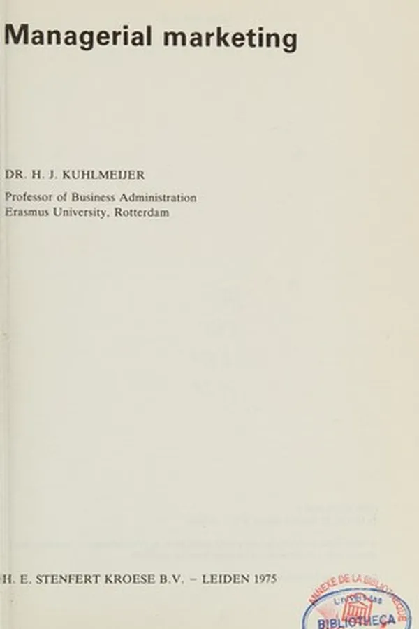 Capa de Managerial marketing