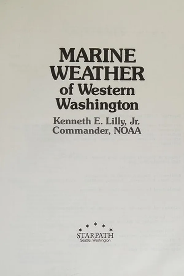 Capa de Marine weather of western Washington