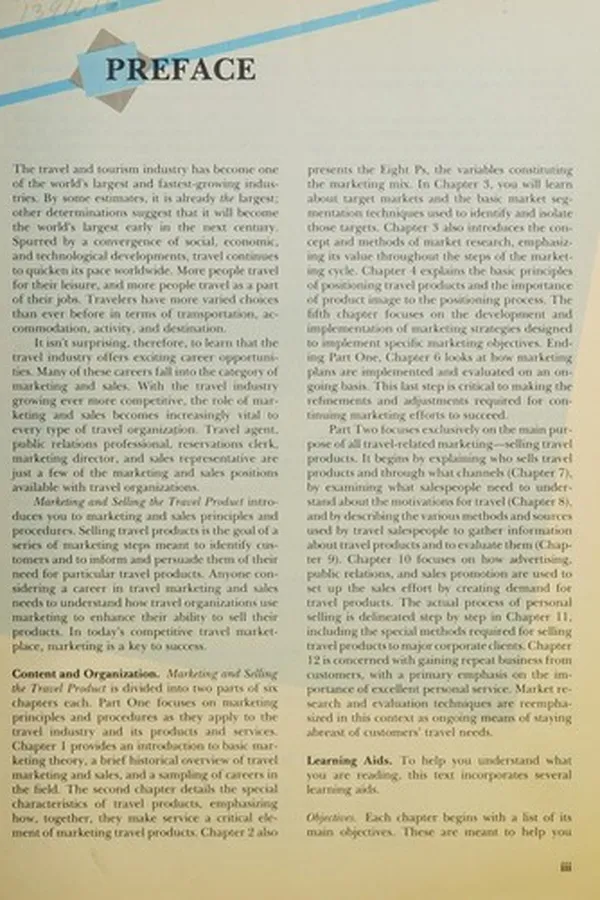 Capa de Marketing & selling the travel product
