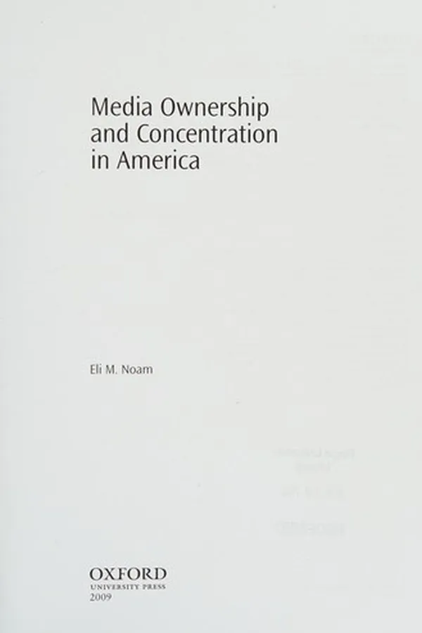 Capa de Media ownership and concentration in America