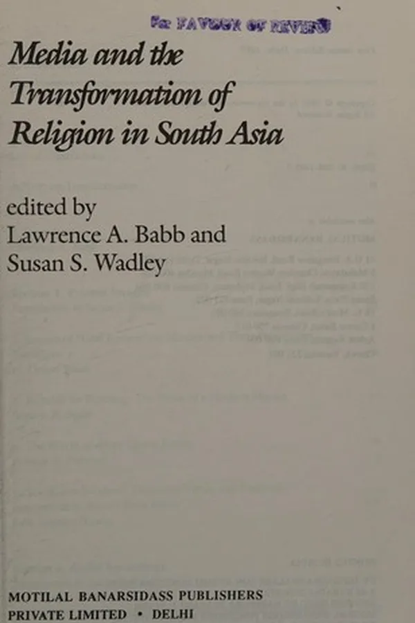 Capa de Media and the transformation of religion in South Asia
