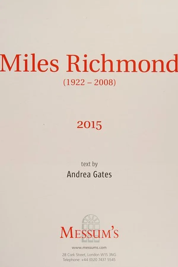 Capa de Miles Richmond
