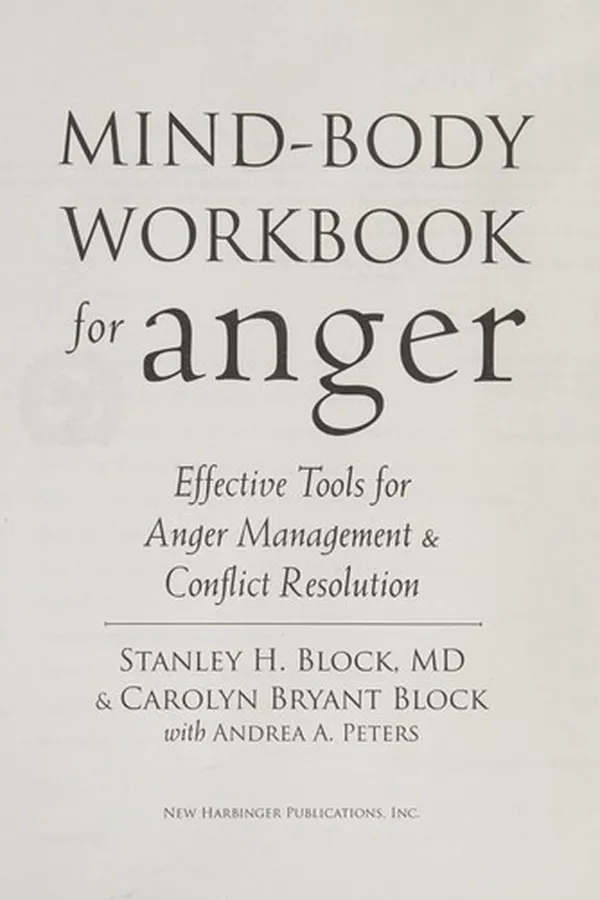 Capa de Mind-Body Workbook for Anger