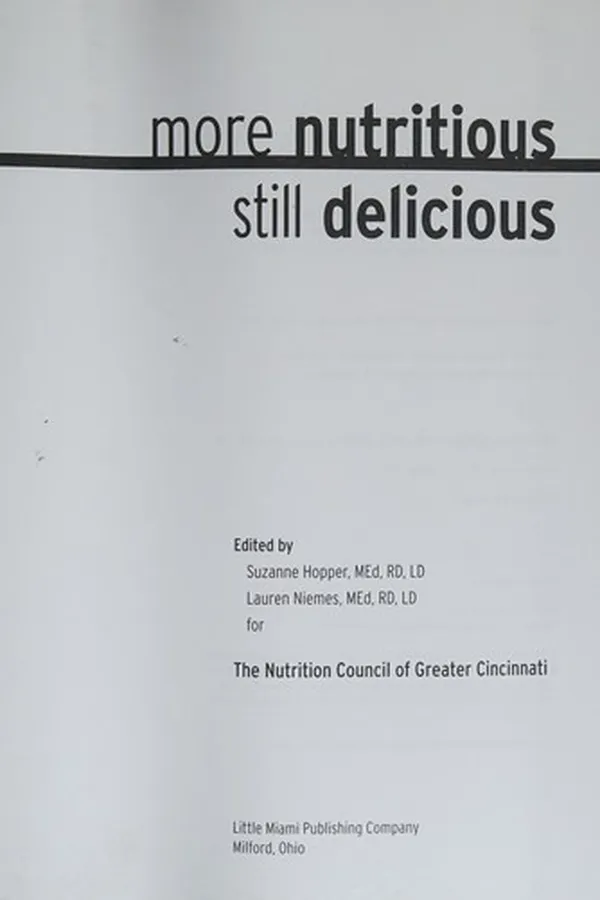 Cover of More nutritious still delicious