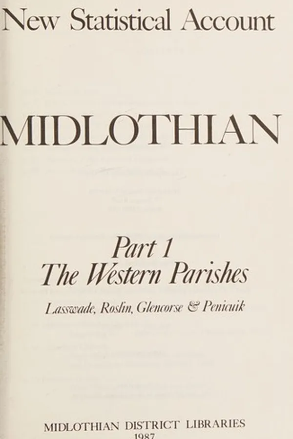 Capa de New Statistical Account of Midlothian