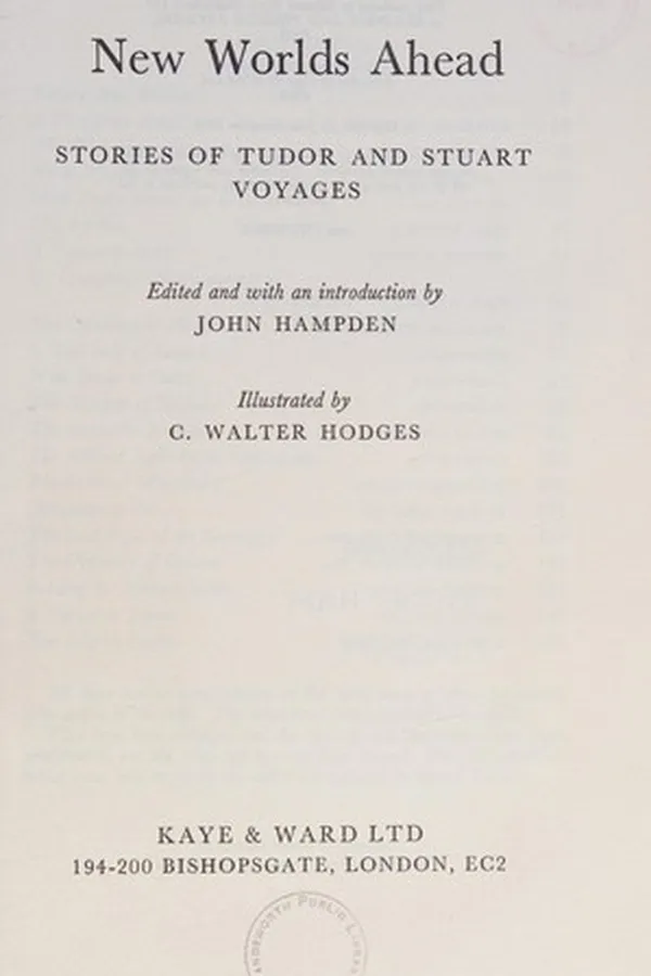 Capa de New worlds ahead: stories of Tudor and Stuart voyages