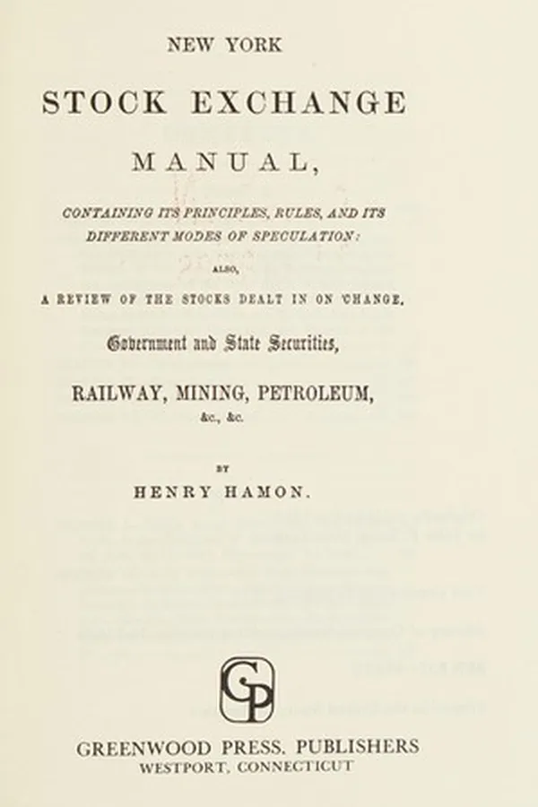 Capa de New York Stock Exchange manual